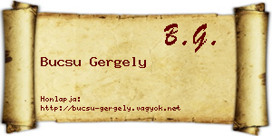 Bucsu Gergely névjegykártya